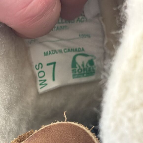 Sorel Caribou Women's Fleece Trim Waterproof Nubuck Lace Up Snow Boots Sz 7 - Picture 6 of 7